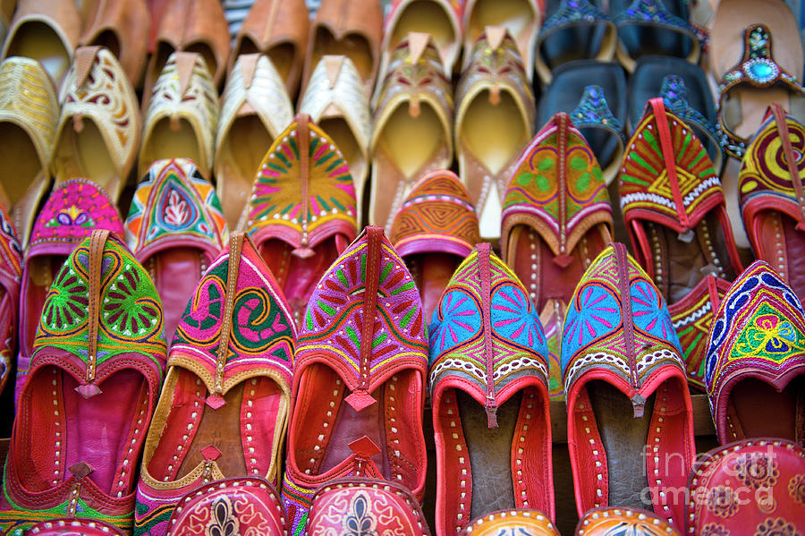 Numerous Colorful Embroidered Shoes Photograph by Tarzan9280