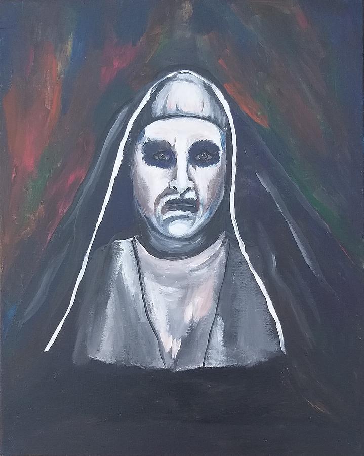 Halloween Painting - Nun Fan art for Halloween by Geeta Yerra