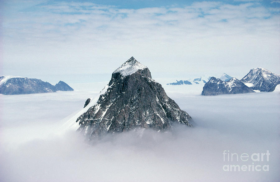 Nunatak Mountain Peak Photograph by British Antarctic Survey/science Photo Library