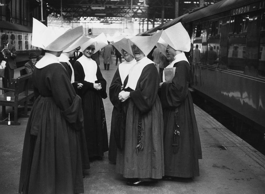 Nuns At Euston Photograph by Erich Auerbach