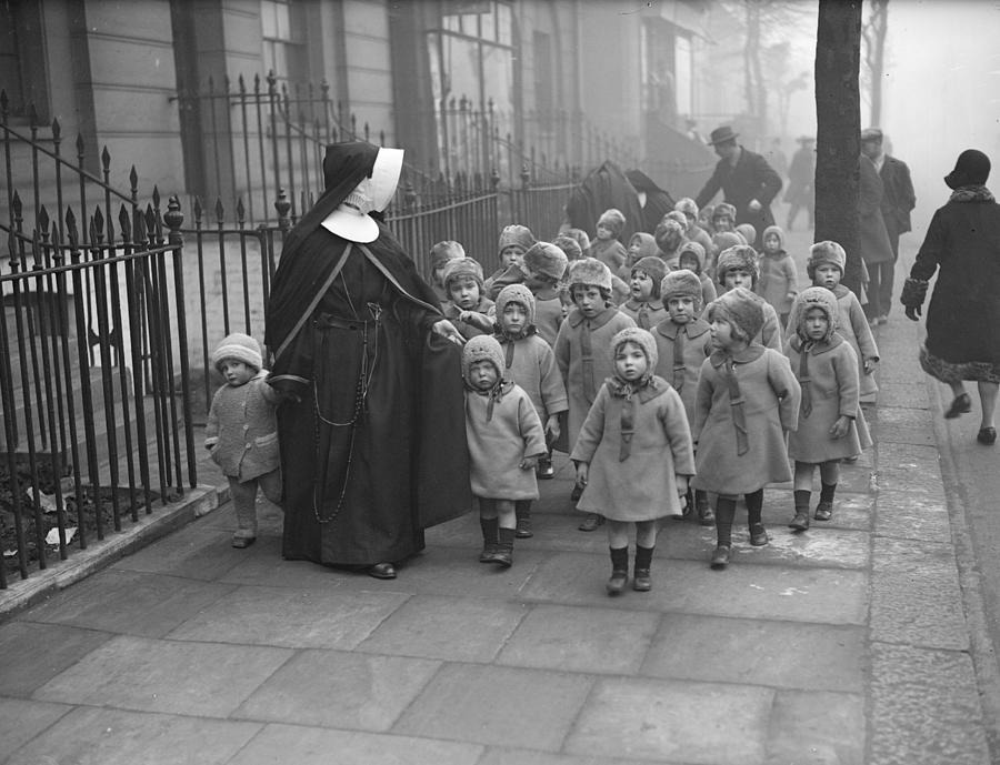 Nuns Children Photograph by Fox Photos