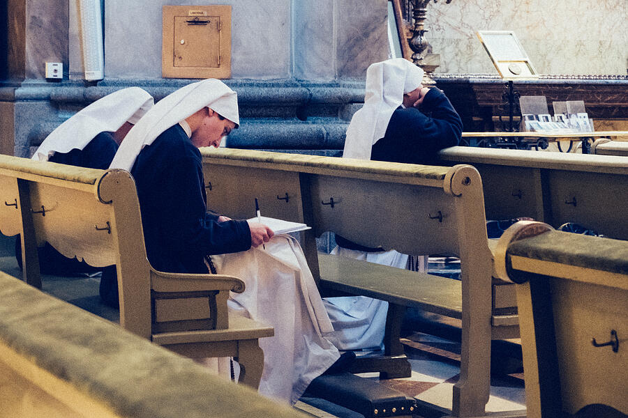 Nuns In Madrid, Spain Photograph by Enrico Frascati Nuns In Madrid, Spain Photograph by Enrico Frascati