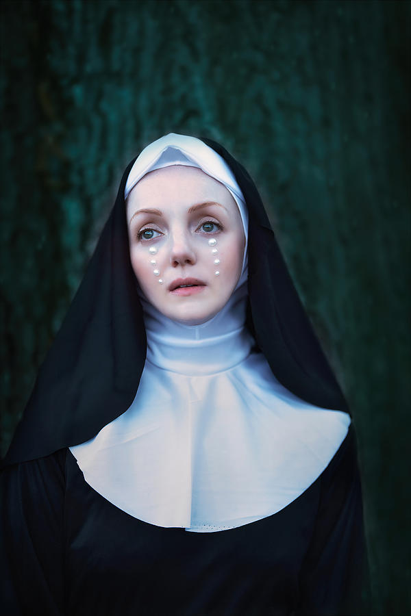 Portrait Photograph - Nun\s Tears by Catherine W.