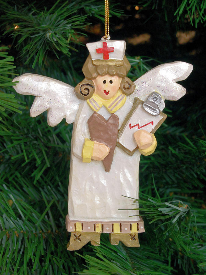 Nurse Angel Ornament Photograph by Sally Weigand