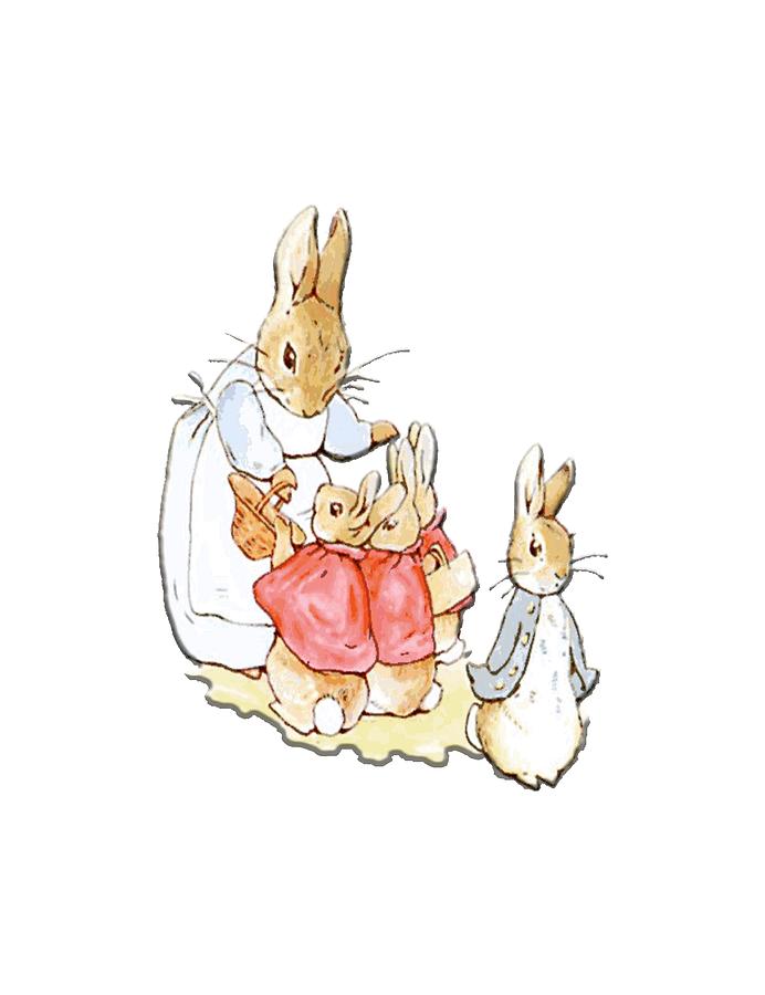 Rabbit Digital Art - Nursery Characters, Peter Rabbit, Beatrix Potter  by Tom Hill