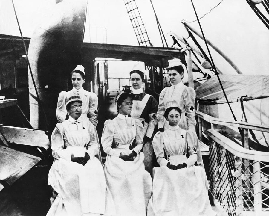 Nurses Sailing On Army Hospital Ship Photograph by Bettmann