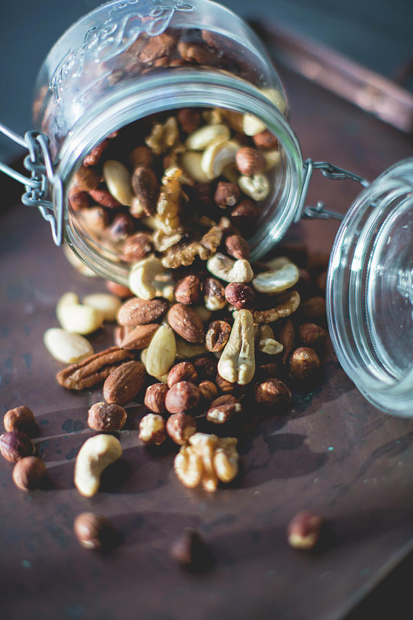 Nut Variety In Glass Photograph by Lara Jane Thorpe