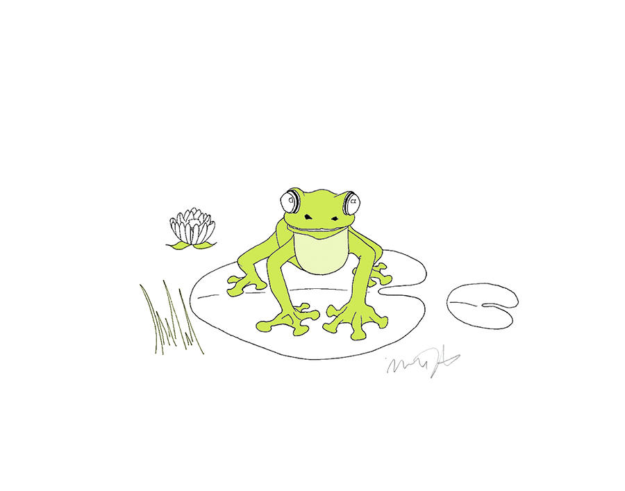 Frog Painting - Nutshell Frog by Green Girl Canvas