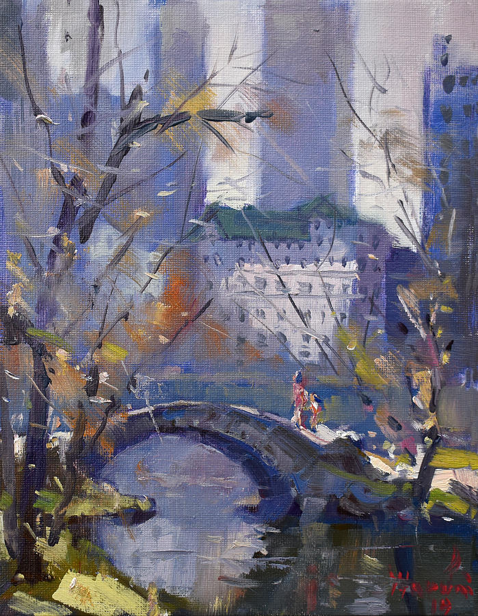 Central Park Painting - NY City Central Park by Ylli Haruni