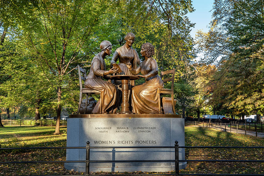 Ny, Nyc, Central Park, Women's Rights Pioneers Monument Digital Art By ...