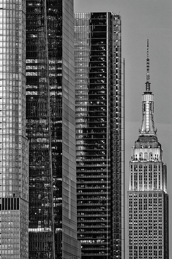 NYC Empire State Building  BW Photograph by Susan Candelario