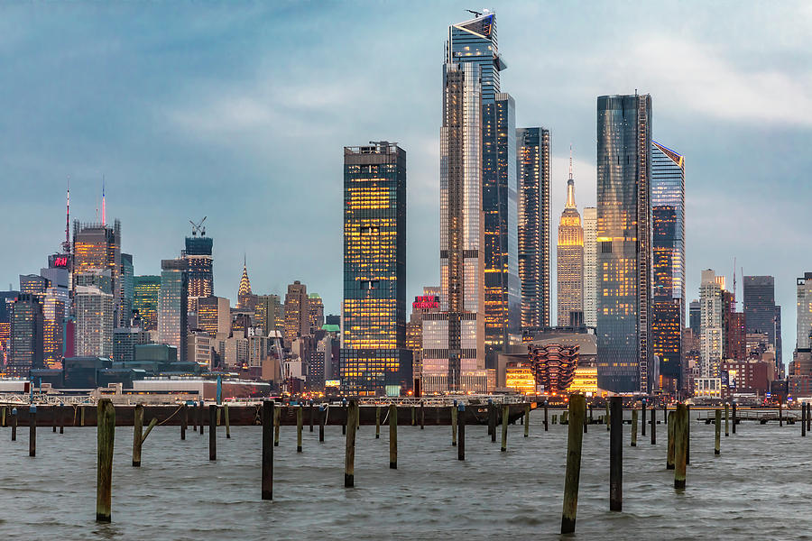 NYC ESB Skyline Hudson Yards  Photograph by Susan Candelario