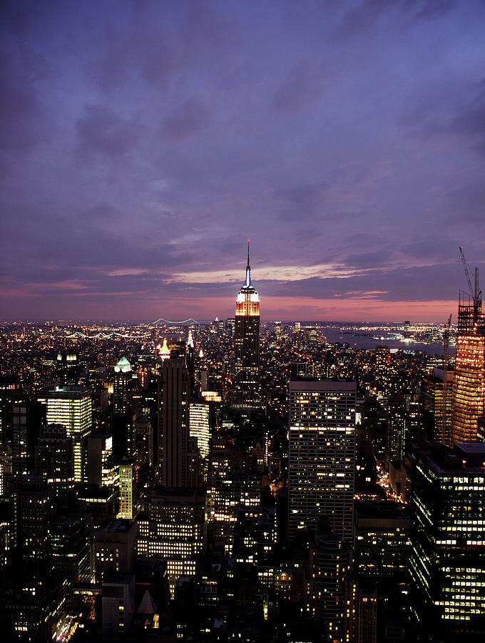 New York City Lavender Twilight Photograph by Michael McCormack