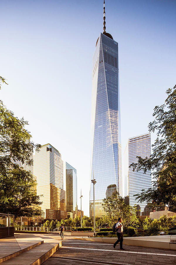 Nyc, Manhattan, Lower Manhattan, One World Trade Center, Freedom Tower, Liberty Park At The World Trade Center. Digital Art by Massimo Borchi