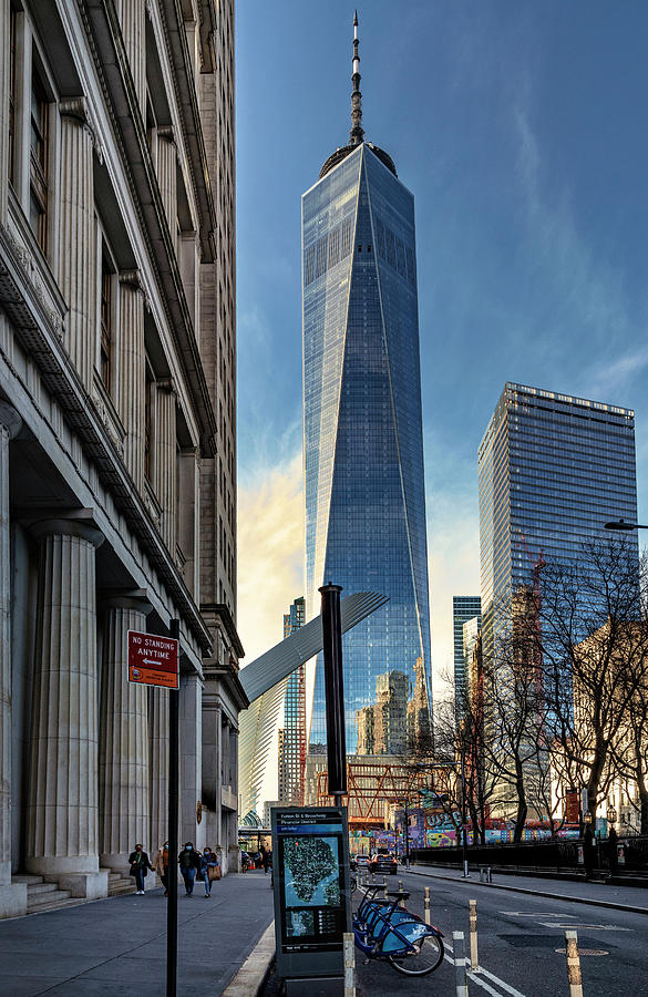 Nyc, Manhattan, World Trade Center, Freedom Tower From Fulton Street Digital Art by Lumiere