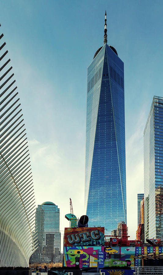 Nyc, Manhattan, World Trade Center, Freedom Tower, Viewed From Fulton Street Digital Art by Lumiere