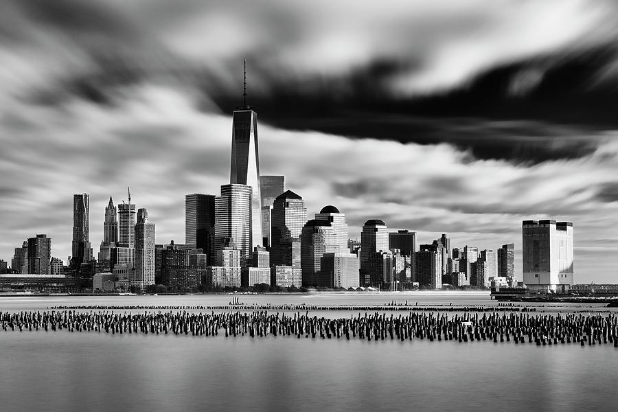 Nyc Skyline & Hudson River Digital Art by Riccardo Spila