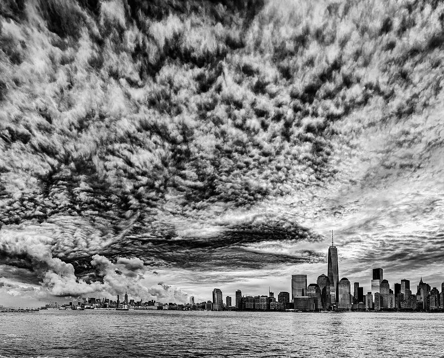 Nyc Skyline With Clouds Digital Art by Antonino Bartuccio