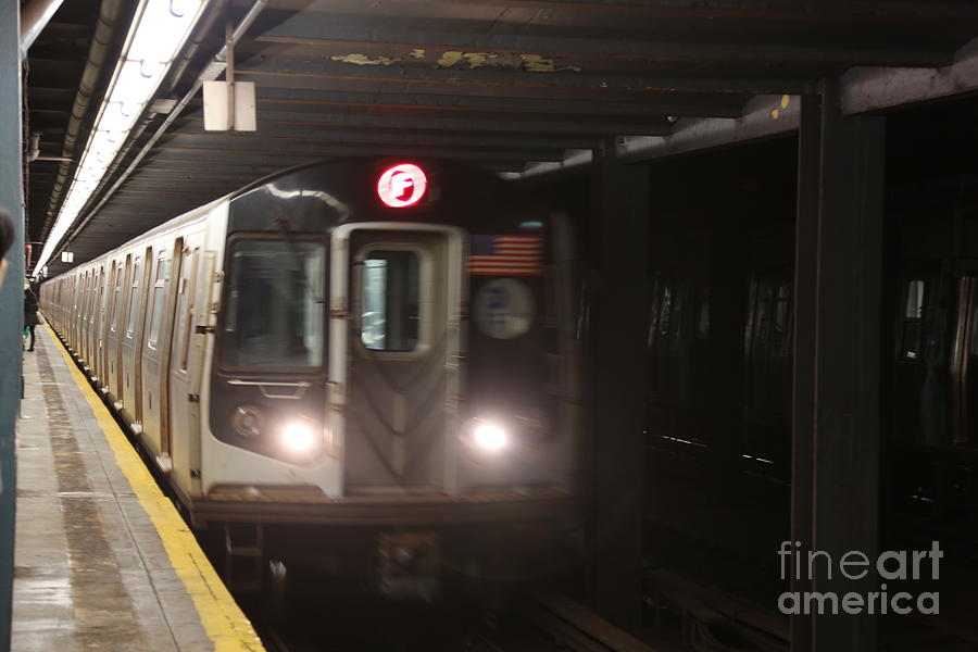 NYC Subway F Train  Photograph by Chuck Kuhn