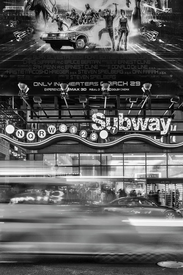 NYC Subway Stations BW Photograph by Susan Candelario