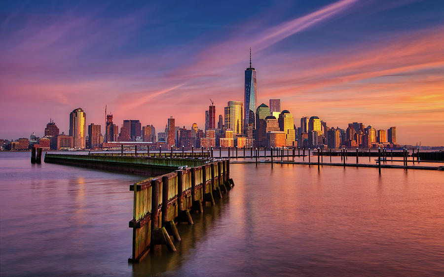 NYC Sunset Photograph by Jerry Fornarotto
