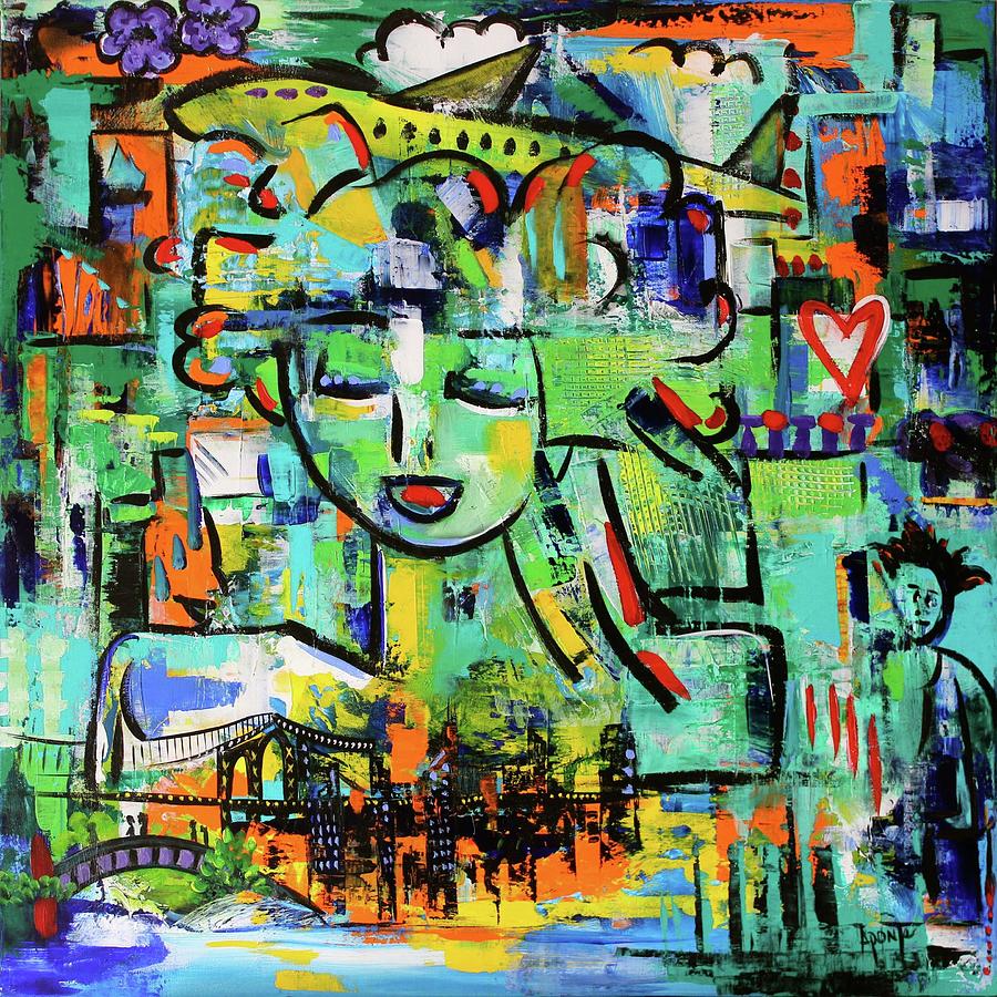 New York City Painting - NYC Vibes 1 by Janice Aponte