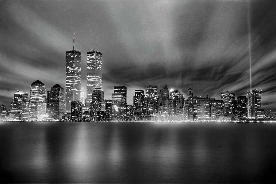 Black And White Painting - Nyc Wtc Skyline by Mike Jones Photo