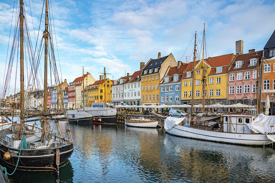 Nyhavn Colorful Buildings with Boats Photograph by Anthony Doudt
