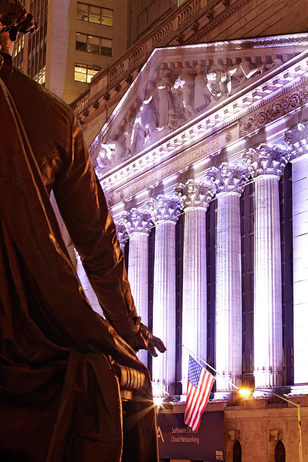 George Washington Digital Art - Nyse & George Washington Statue by Richard Taylor