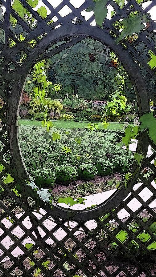 O in Victorian Garden Lattice Photograph by Kerry Brown - Fine Art America