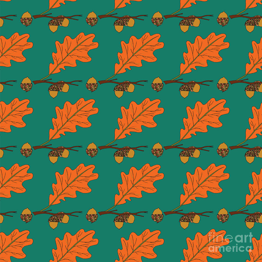 Reports Digital Art - Oak Acorns On The Branch Autumn Red by Istorsvetlana Reports Digital Art - Oak Acorns On The Branch Autumn Red by Istorsvetlana
