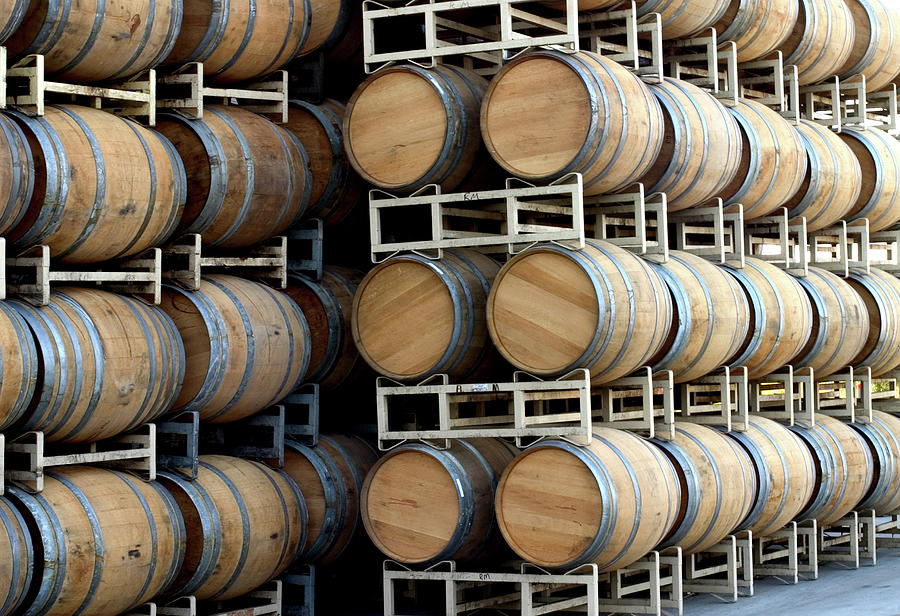 Oak Barrels Stock In Cellar Outdoors Photograph by Swalls Oak Barrels Stock In Cellar Outdoors Photograph by Swalls
