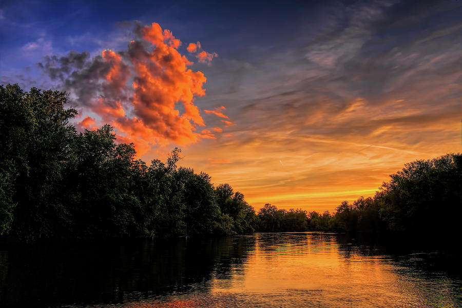 Oak Island Sunset Cloud Photograph by Dale Kauzlaric