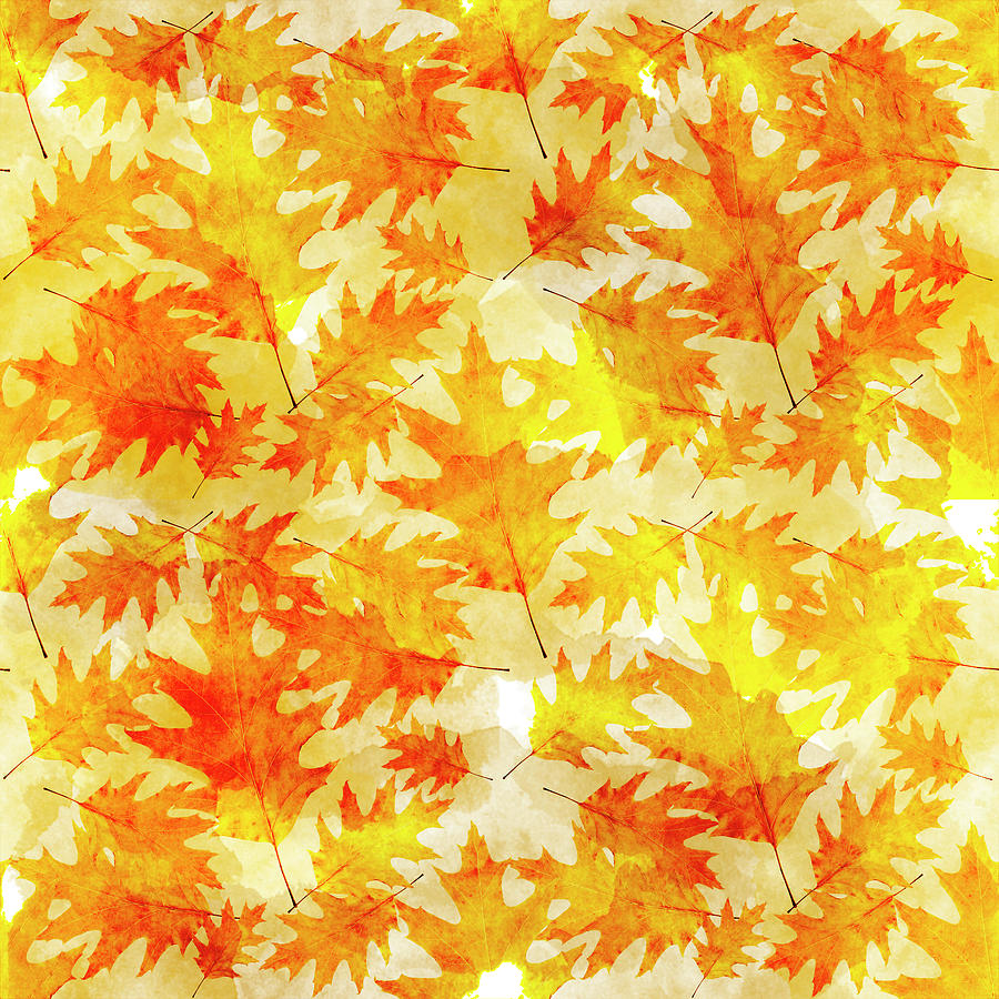Oak Leaf Pattern Mixed Media by Christina Rollo