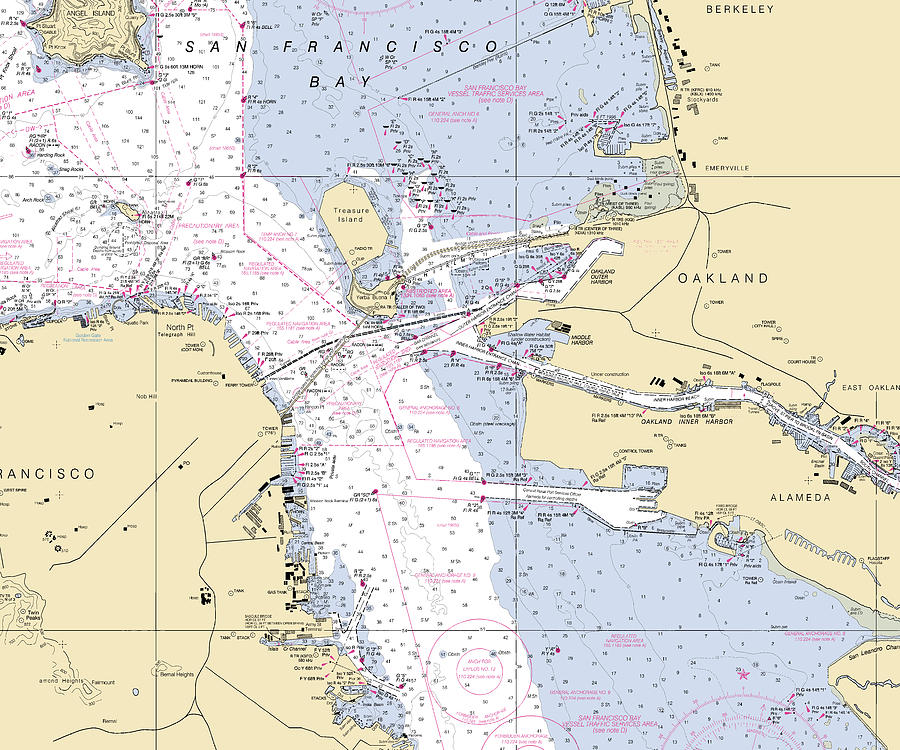 Oakland -california Nautical Chart _v6 Mixed Media by Sea Koast | Pixels