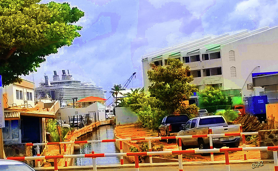 Oasis Of The Seas At Island Stop Painting by CHAZ Daugherty