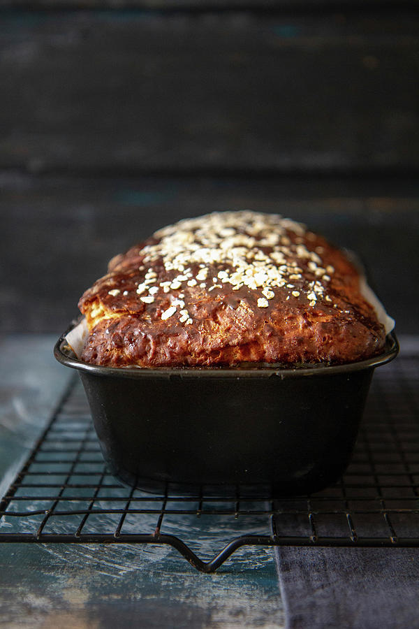 Oat Bread In A Baking Tin Photograph by Patricia Miceli