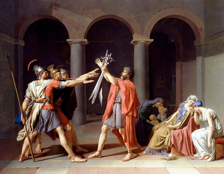Oath of the Horatii - Jacques-Louis David -1786 Painting by War Is Hell Store