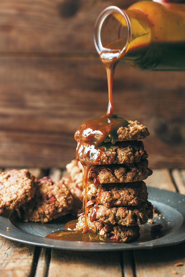 Oatmeal Cookies With Miso Caramel Photograph by Great Stock!