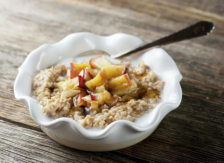 Oats With Butter, Milk And Fruit Photograph by Framed Cooks Photography