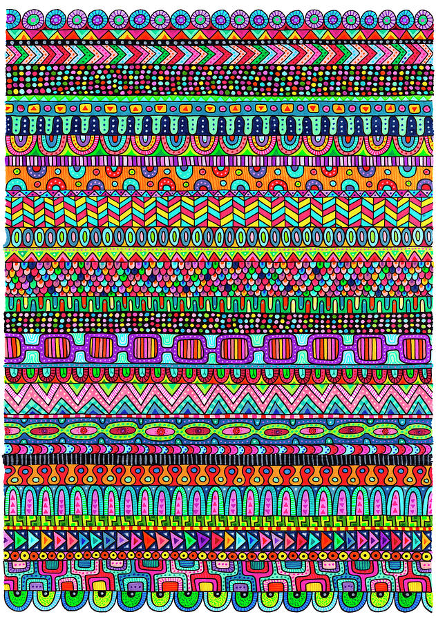 Pattern Digital Art - Oaxaca Mat by Hello Angel