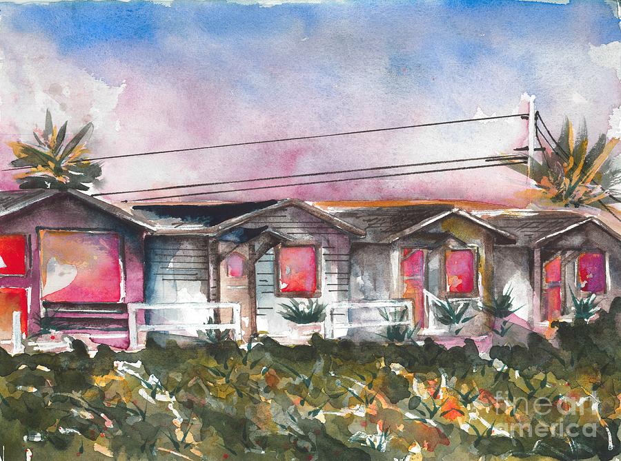 OB Cottages Painting by Norah Daily