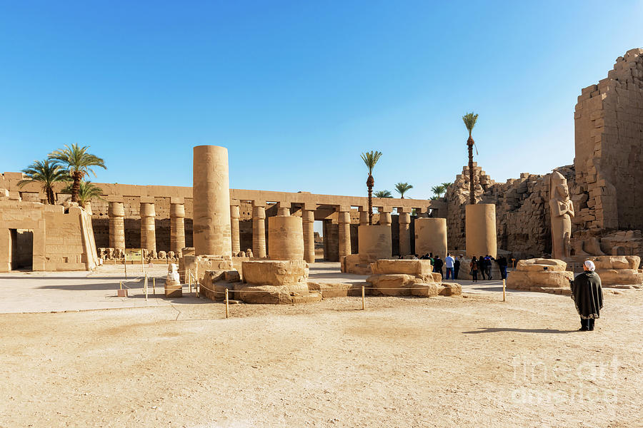 Obelisk Columns And Walls In Karnak Temple In Luxor, Egypt Photograph
