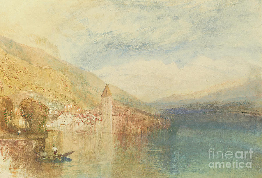 Oberhofen on Lake Thun, Switzerland Painting by Joseph Mallord William Turner