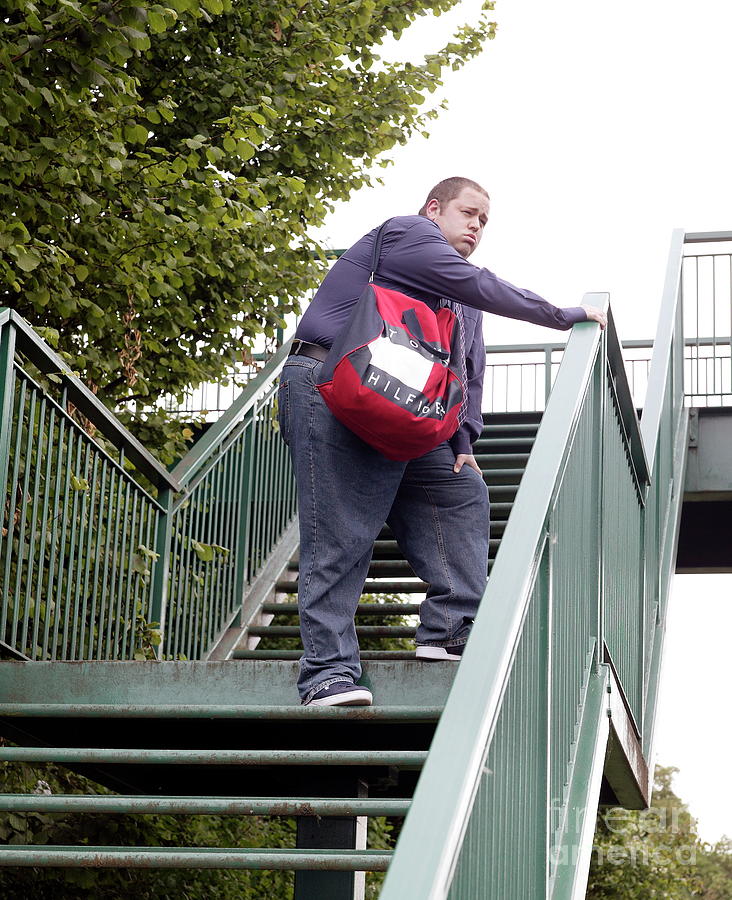 Obese Man Walking Photograph by Michael Donne/science Photo Library