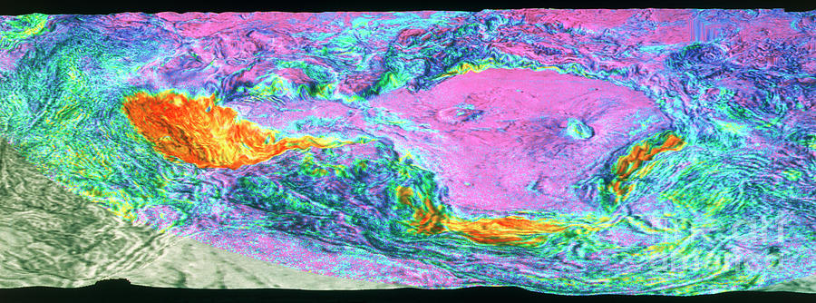Planet Photograph - Oblique False-colour View Of Lakshmi Planum by Us Geological Survey/science Photo Library