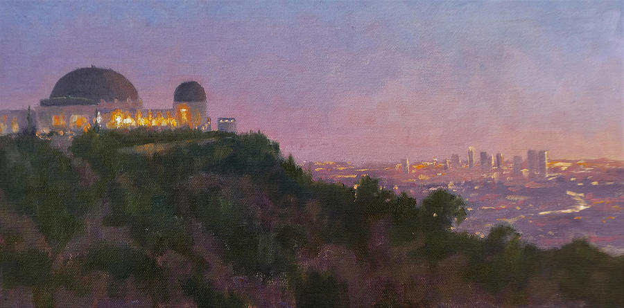 Los Angeles Painting - Observing the Sunset by Sharon Weaver