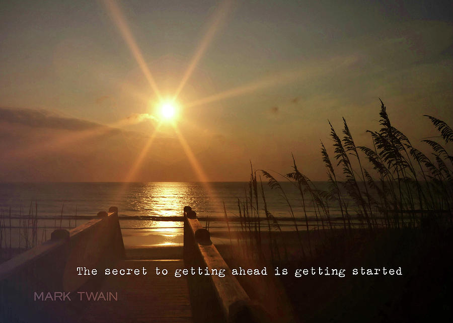 OBX SUNRISE quote Photograph by JAMART Photography