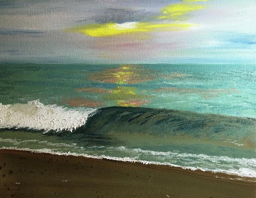 Ocean and clouds Painting by Colette Lee