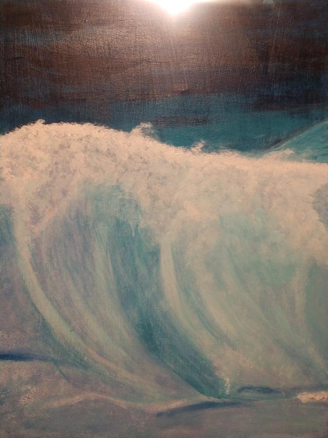 Ocean Blues Painting by April Clay